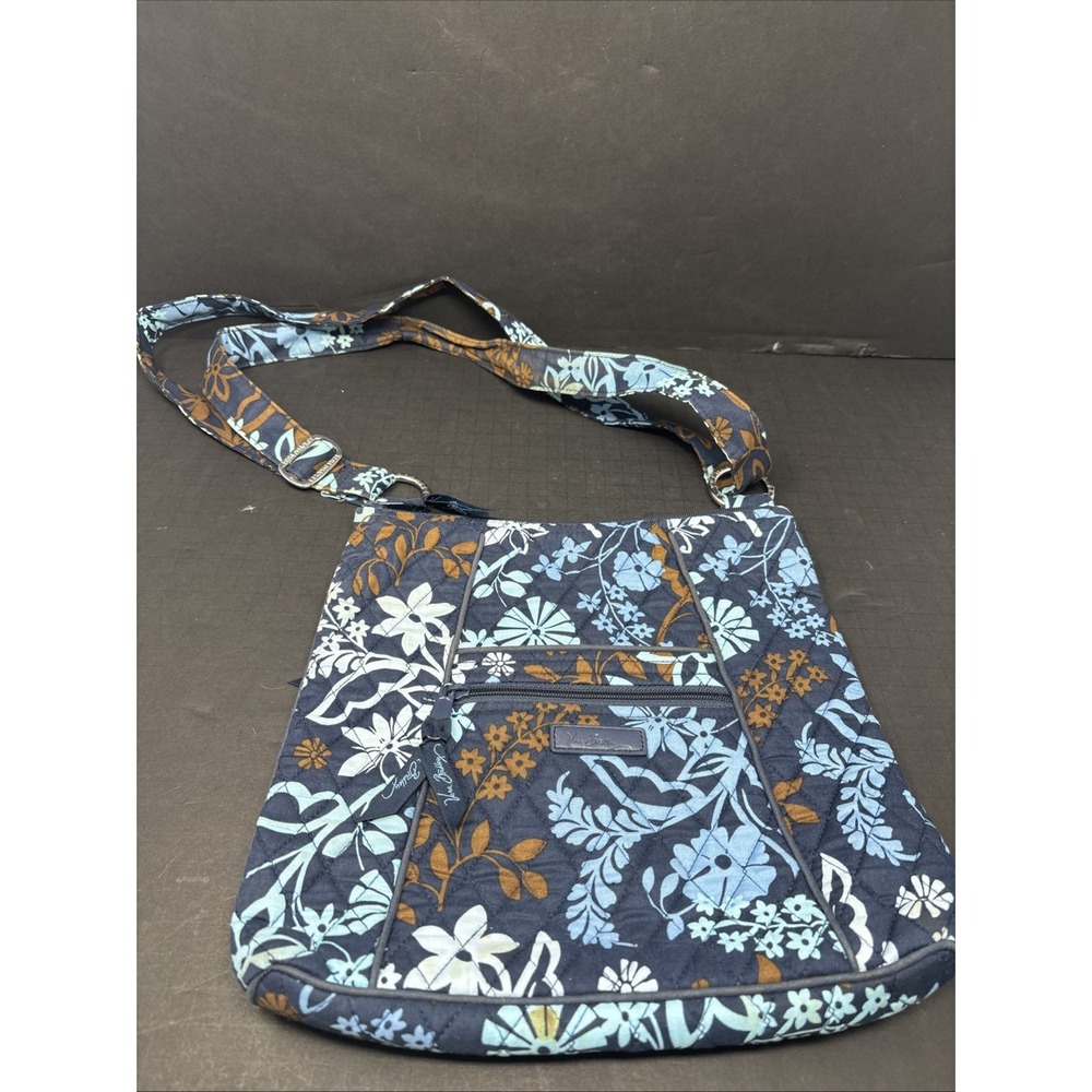Vera Bradley Cross Body Purse Java Blue Floral Quilted